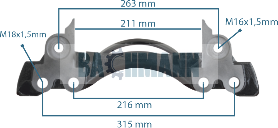 Caliper Carrier 19.5" Left