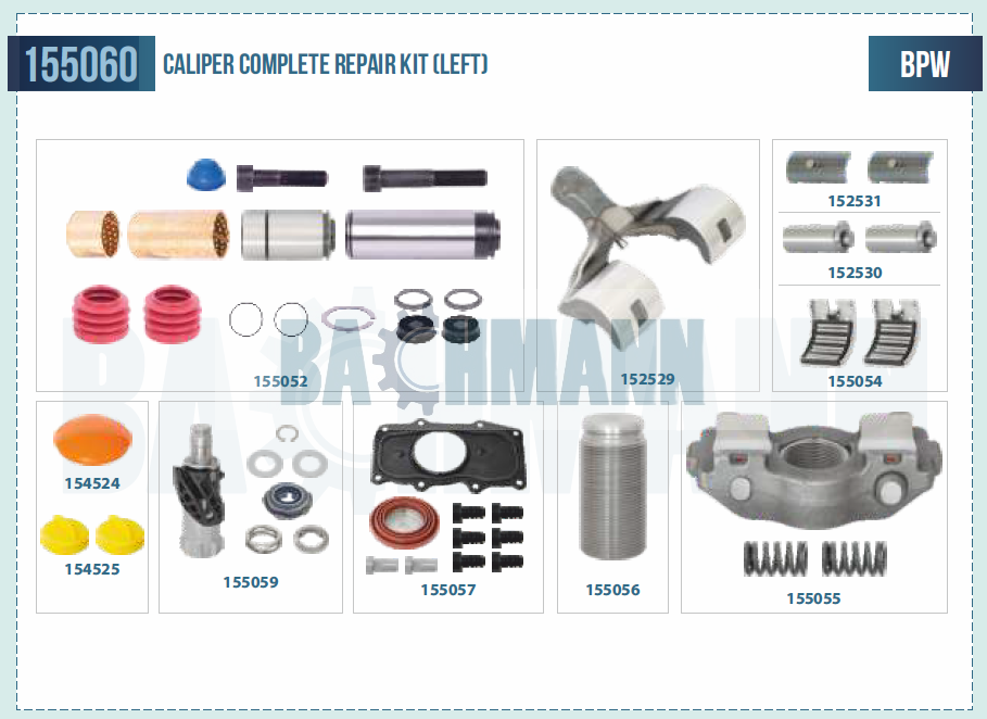 Caliper Complete Repair Kit (Left)
